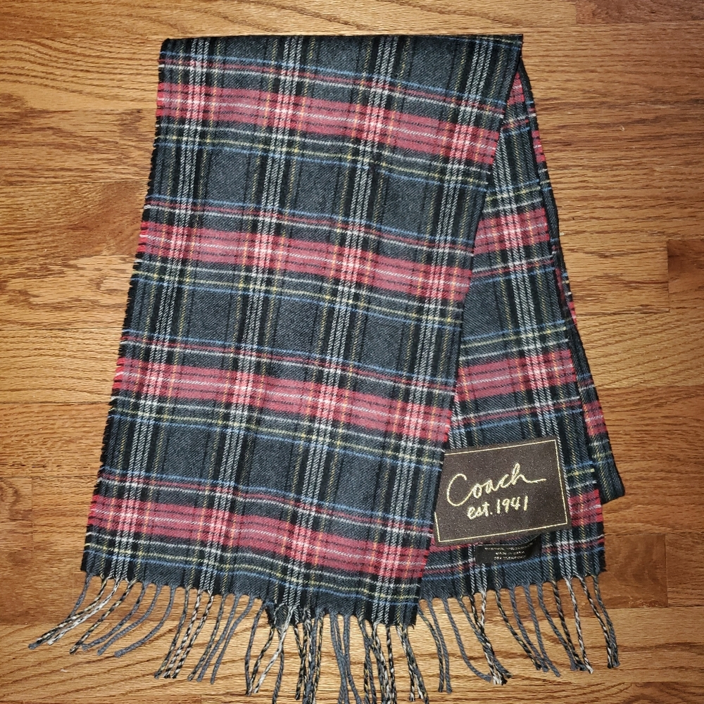 Coach plaid scarf